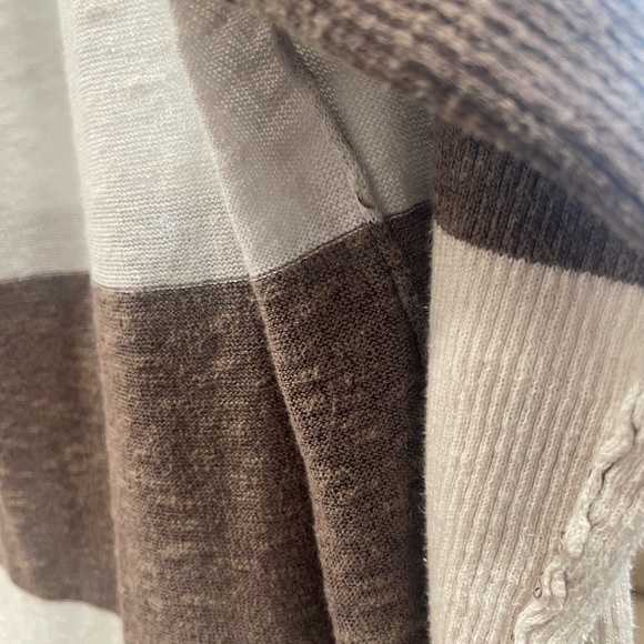 Free People, brown and cream, long sleeve tunic - Picture 5 of 11